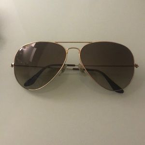 Ray Bans Brown tinted large aviator glasses